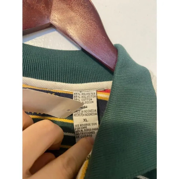 New with Tag Deadstock Kids Bugle Boy Polo Short Sleeve Stripe Shirt Size XL - Picture 4 of 5